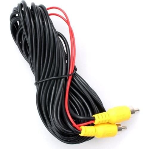 AV Cable Universal auto RCA AV Cable wire harness for car rear view camera parking 6m video extension cable Free shipping
