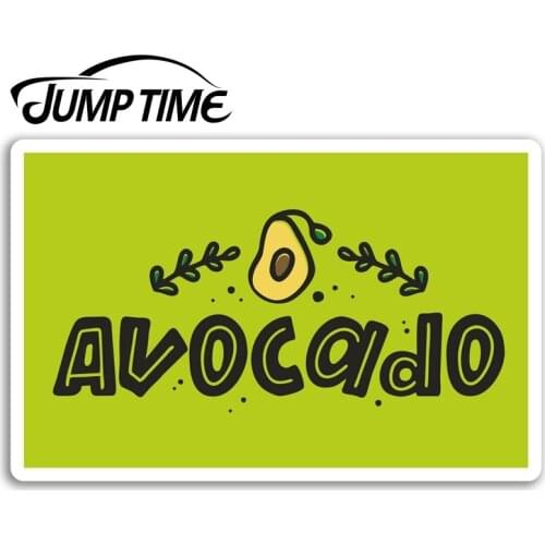 Jump Time for Avocado Vinyl Stickers Healthy Diet Fun Sticker Luggage Laptop Auto Bumper Motor Decal Waterproof Car Accessories