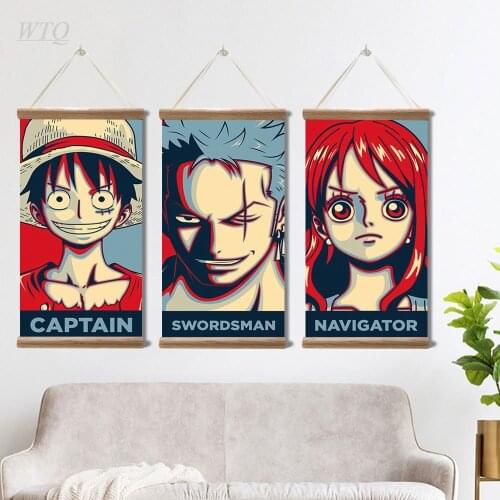 Japanese Anime Luffy Zoro Sanji Anime Posters Canvas Paintings Wall Decor Posters Wall Art Picture Room Decor Home Decor