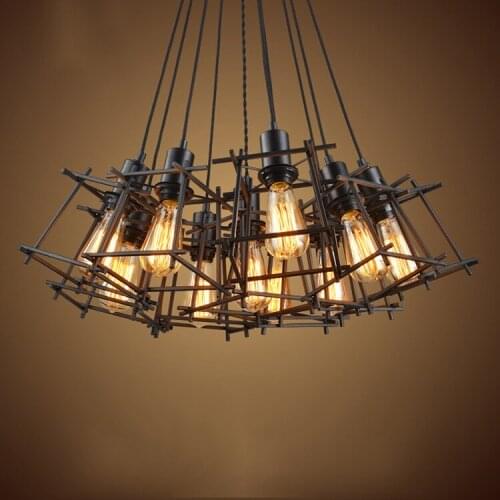 Japan iron restaurant living room Home Decoration E27 Light Fixture luminaire luminaria pendente deco chambre