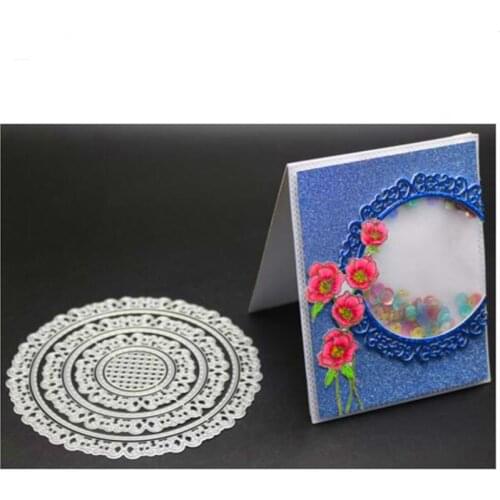 YINISE Metal Cutting Dies For Scrapbooking Stencils Circle Frame DIY Paper Album Cards Making Embossing Folders Die Cuts MOLD