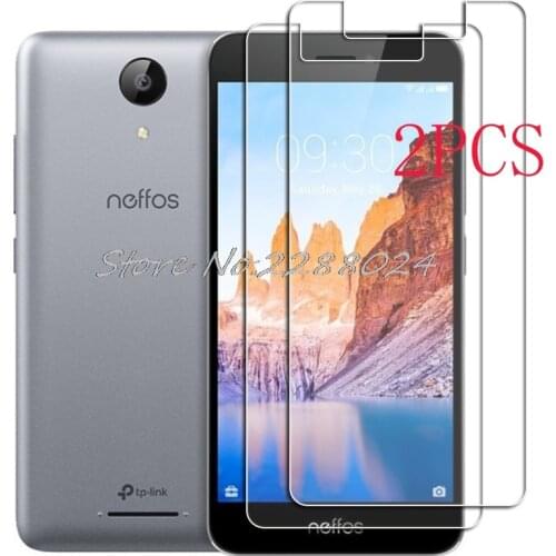 2PCS FOR TP-Link Neffos C7A High HD Tempered Glass Protective On TP705A TP705C Screen Protector Film Cover