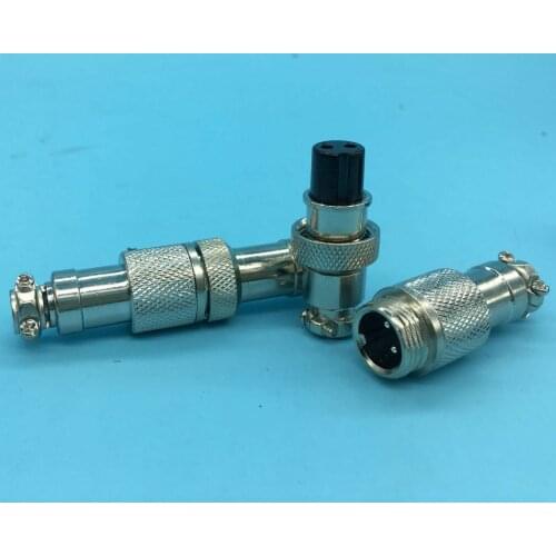 10Set GX12 12MM 2-pin Male & Female PLUG Circular 12mm Metal Aviation Connector Butt Joint Aviation Plug Socket