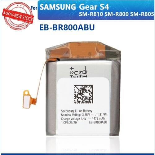 100% Original 472mAh EB-BR800ABU EB-BR170ABU For Samsung Gear S4 SM-R800 SM-R805 SM-R810 Watch Replacement Battery