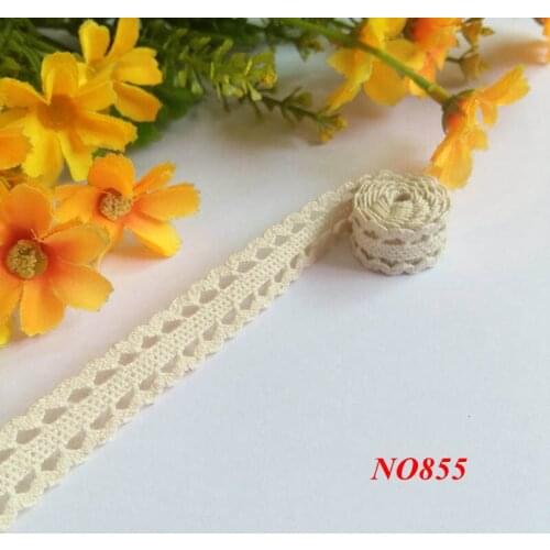 10yrd/lot 100% cotton lace Fabric 14mm furnishing warp knitting Embellishments for cloth or bag Trim laces DIY scrapbooking