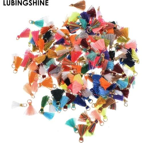 20pc/lot Colorful Cotton Silk Tassel for Alloy Hang-up Earrings Charm Pendant Satin Tassel DIY Jewelry Making Accessory Material