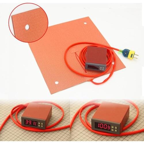310x310mm 750w@110v Silicone Heater for Creality CR-10 3D Printer Heating Pad + Digital Controller