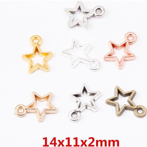 60pcs Vintage Ancient star zinc alloy charms pendant suitable for DIY Bracelet Necklace metal jewelry accessories 6567