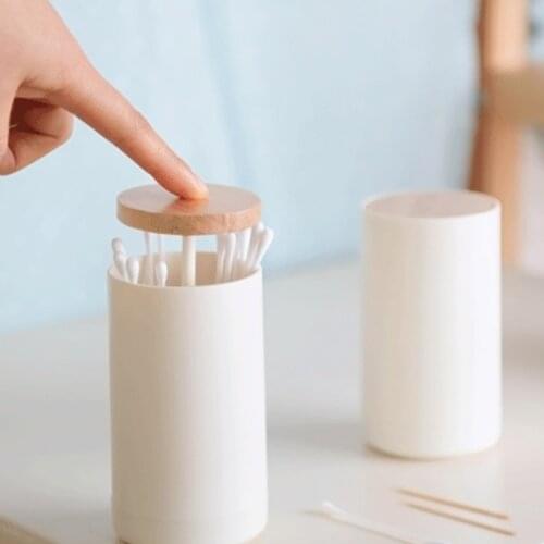 Automatic Pop-up Cotton Bud Swabs Toothpick Dispenser Case Home Hotel Decoration