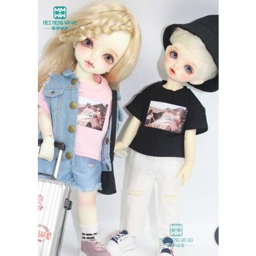 BJD doll clothes fits 27cm-30cm 1/6 BJD doll fashion casual suit T-shirt trousers vest coat