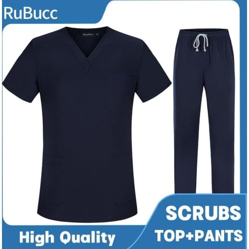Hospital Clinic Lab Stretch Fabric Scrubs Medical Clothes Doctor Surgical Nursing Dental Clinic Pet Grooming Working clothes
