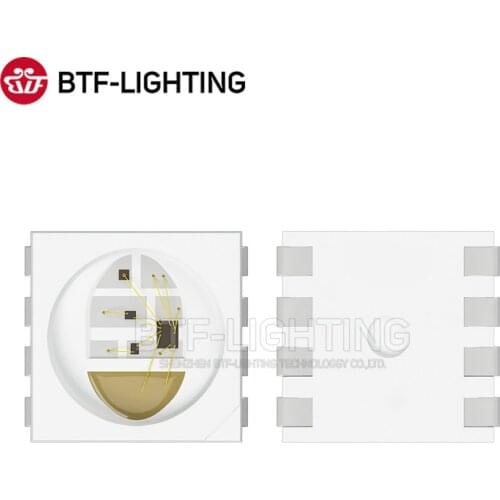 BTF6812RGBW P8 4 Color in 1 Led 1000pcs 5050 SMD Pixels LED Chip 0.25W/PCS Individually Addressable Full Color DC 5V