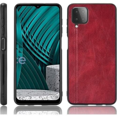 For Samsung Galaxy M12 M 12 A12 Case Route Cow pattern Soft Edge PU Leather Hard Phone Cover For Samsung Galaxy A12 A 12 Case