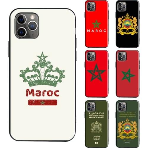 Morocco Flag Coat Of Arms TPU Case For iPhone XR X XS Max SE 2020 6S 7 8 Plus 12 Pro mini 11 Pro Max Coque Capa
