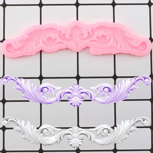 DIY Scroll Relief Cake Border Silicone Molds Fondant Mold DIY Wedding Cake Decorating Tools Candy Clay Chocolate Gumpaste Moulds