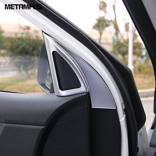 For Kia Rio 4 X-line 2018 2019 ABS Matte Audio Sound Loudspeaker Cover Trim Window Inner Pillar Decorate Sticker Car Accessories