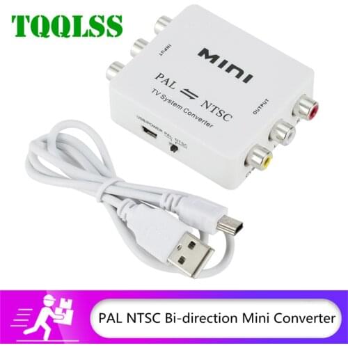 Mini PAL NTSC Bi-direction TV System Converter Switcher PAL to NTSC NTSC to PAL Dual-Way TV Composite Connection Converters