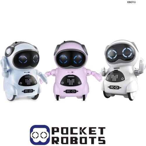 EBOYU RC-01 Mini Robot Pocket Robot for Kids with Interactive Dialogue Conversation/ Voice Recognition/Chat Record/Singing