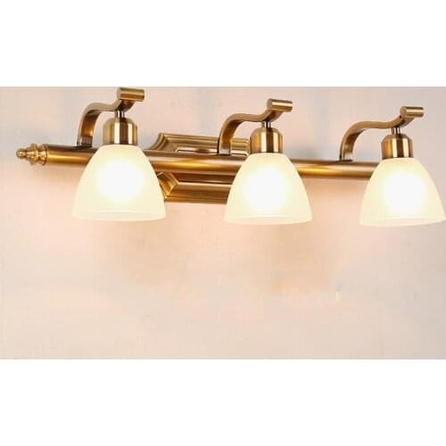 European style simple LED bathroom mirror cabinet bathroom dressing table makeup lamp American mirror front wall lamp LX102301