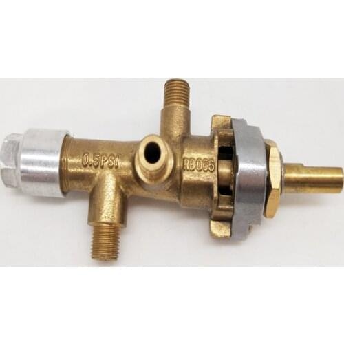 Gas grill, griddle, flameout protection safety valve, steam cabinet, oven, stopcock, switch valve