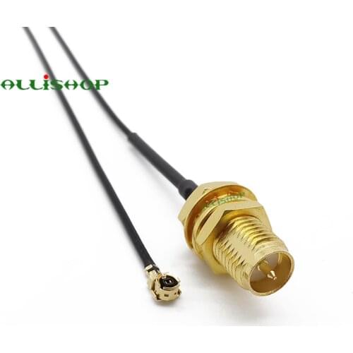 ALLISHOP U.FL/IPX to RP-SMA Female Nut Bulkhead Pigtail 1.13 Cable For PCI Wifi Card 50cm For PCI Wifi Card Wireless Router