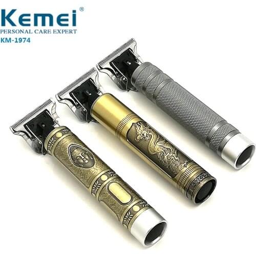 Kemei Balding Cordless Hair Clipper 0 mm Male Carving Trimmer Bald Head Shaving Scraper Short Hairs Cutting Finishing Machine