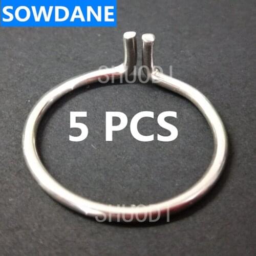 5 Pcs of Metal Ring Holder for Placing Dental Sectional Contoured Matrices Matrix Ring Delta Wedges