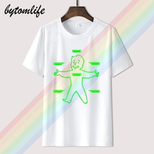 Fallout Vault Boy Healthy Boy 3000 T-Shirt Casual Fallout Apparel Fashion Novelty Tops Tees Video Game Mens T-Shirt (297)