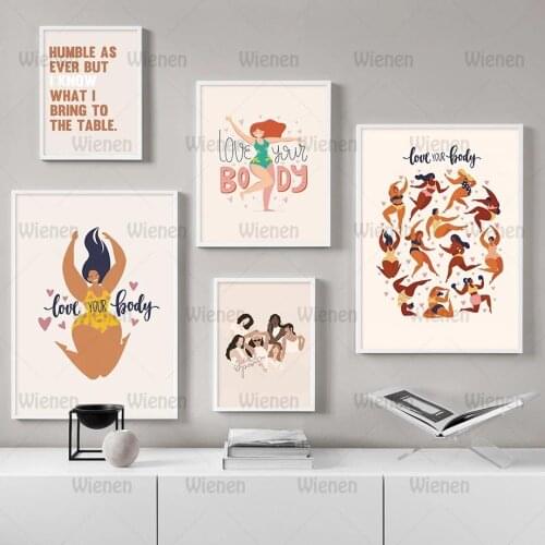 Wall Art Canvas Painting Fashion World Girl Women Movement Power Nordic Posters And Prints Wall Pictures For Living Room Decor