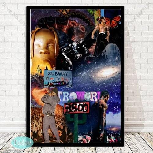 New Travis Scott Astroworld Rodeo DAYS Rap Music Album Star Poster Prints Art Canvas Painting Wall Home Decor quadro cuadros