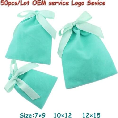 Candy Sugar bag Wedding Good Velvet Gift Bag 50Pcs/Lot Jewelry Packing Bag Chocolate Ribbon Bow Tie Bag Present Bag
