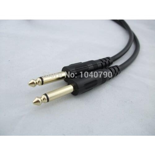 Gold plated 6.3/6.35/6.5 Toward the male mono audio line Cable line Audio and video signal lines 1M 3.2ft