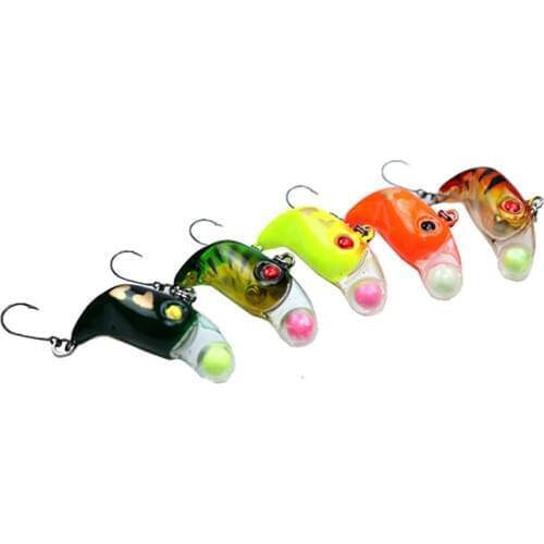 1Pcs Fishing Lure VIB Lures Vivid Vibrations 3g 2.5cm Mini Lure Bass Artificial Hard Bait Cicada Lure VIB Bait with Single Hook