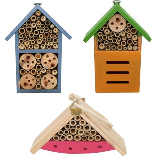 Honeycomb Insect House Children Observe Bee Hives Garden Decoration Wooden Painted Ornaments Garden Honey Insect House