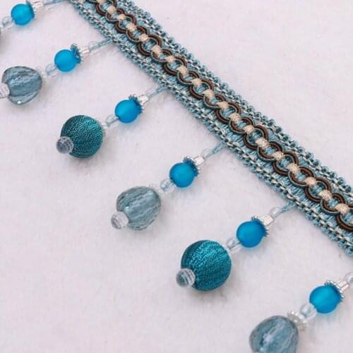 Beaded Tassel Fringe Trim Ribbon Sewing Craft Elegant Curtain DIY Decoration