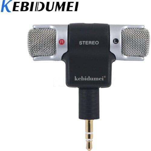 Kebidu Universal Mini Mic Microphone Digital 3.5mm Jack Stereo for laptop PC camera