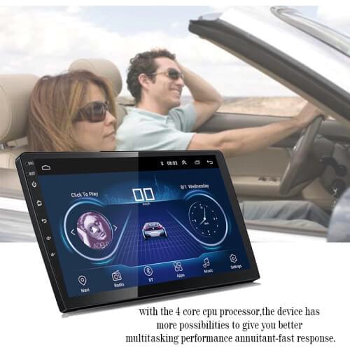 2 Din 9'Universal Android 8.1 Amplifier Bluetooth Quad Core Car Radio GPS Navigation Stereo Mirrorlink Carplay Android Auto
