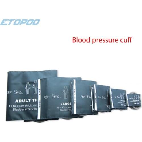 High Quality Six Size Reusable Blood Arm Pressure Cuff With Single Tube (Neonate/Infant/Child/Adult/Large Adult/Thigh)