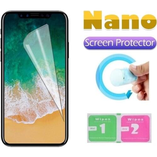 Explosion-Proof Nano Protective Film for iPhone 11 Pro XS Max X XR iPhone 8 7 6 6s Plus 5 SE 5s 4 4s Screen Protector Foil Film