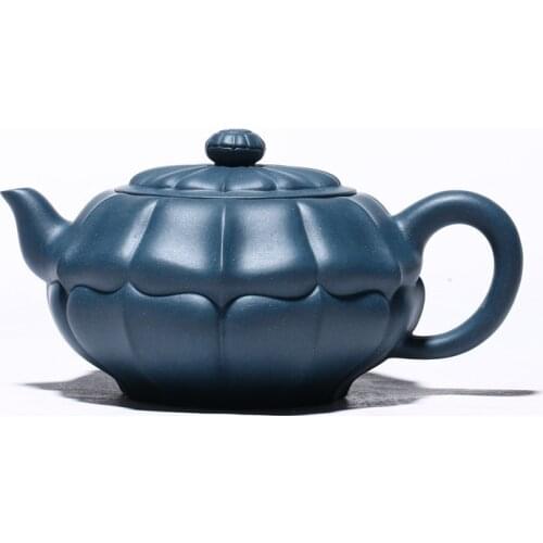 Yixing Purple Clay Teapot Handmade Collection of Azure Clay and Linghu Kungfu Tea Set Teapot Household Teapot