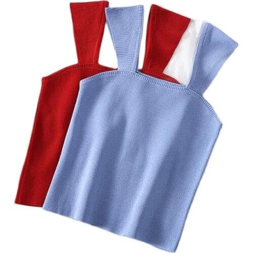 HELIAR Summer Female Vest Camisole Knitting Camis Sexy Crop Top Solid Cotton Camisole Femme Camis Women Top 2019 Tank Top Femme