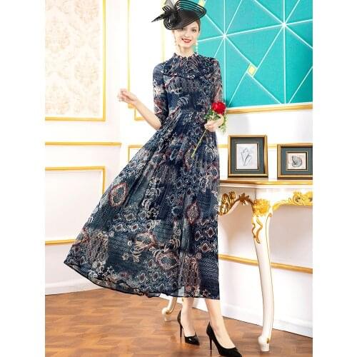 Fashion Spring Autumn England Style Long Dress Zipper Office Lady Women Maxi Dress Birthday Dress for Women DZ1365