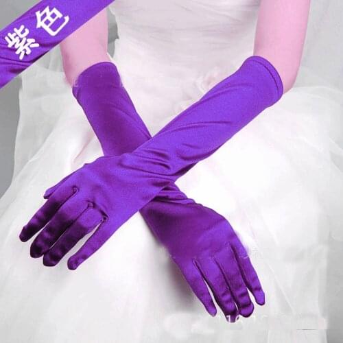 10pc/ lot 20color 38cmWomen lady dancing performance long purple gloves fashion evening party glove free shipping
