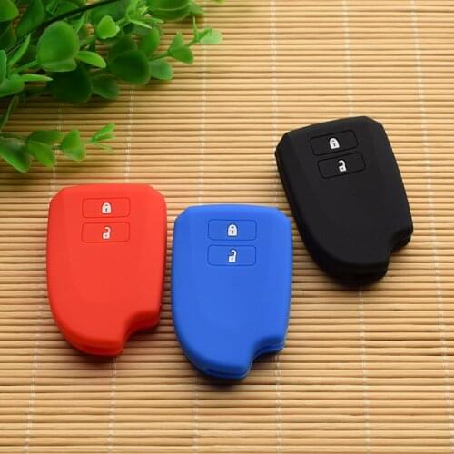 10pcs/lot Remote Key Holder For Toyota Vios 2014-2018 Yaris Keyless Smart Entry Silicone Key Cover 3BUTTON FOB Shell