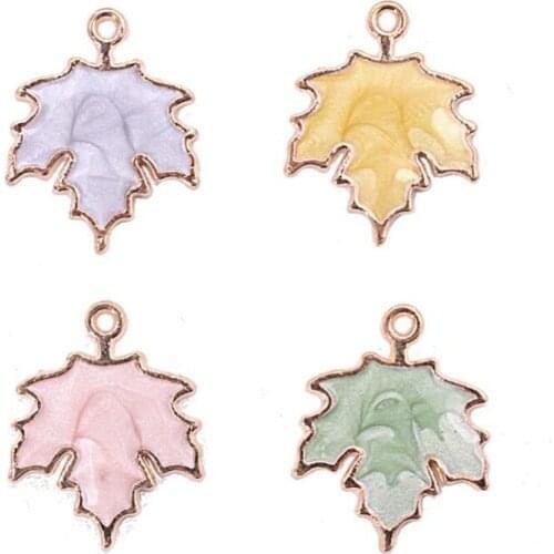 10pcs/lot New Arrival Creative Drip Leaves Charms Connectors for Diy Fashion Earrings Alloy Pendant Jewelry Accessories