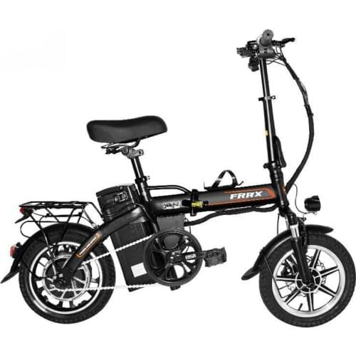 14 Inch Lightweight Electric Bike 2 Wheels Electric Bicycles 350W 48V 25AH Carbon Steel Folding Adult Electric Bicycle E-Bike
