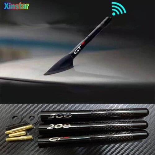 Carbon Fiber car Vehicle Aerials Car Radio Antenna for Peugeot 208 308