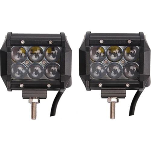2 pieces High intensity 4inch Dual Row Led Bar Lights 30W 4D Projector Lens 6000K Waterproof 12V 24V for Trailer Tractor ATV SUV
