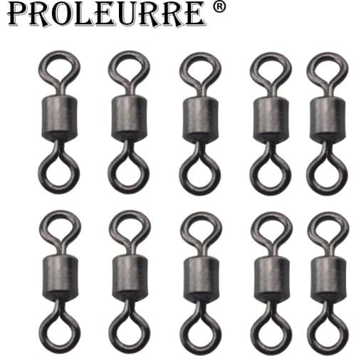 20 Pcs/lot Ball Bearing Swivel Solid Rings Fishing Connector 1CM Length Ocean Boat Fishing Hooks GJ-235