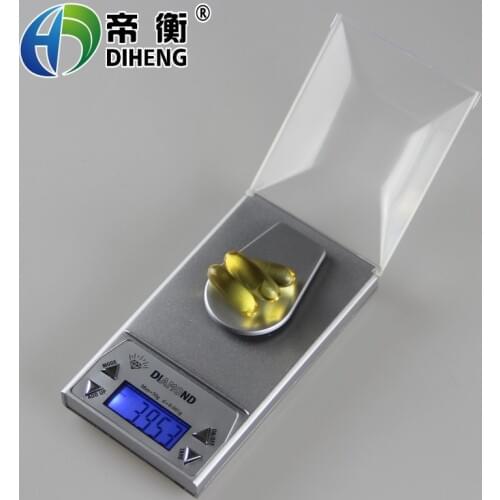 50pcs high quality useful Portable 50g * 0.001g LCD Digital Pocket Gram Jewelry Scale Weight Balance